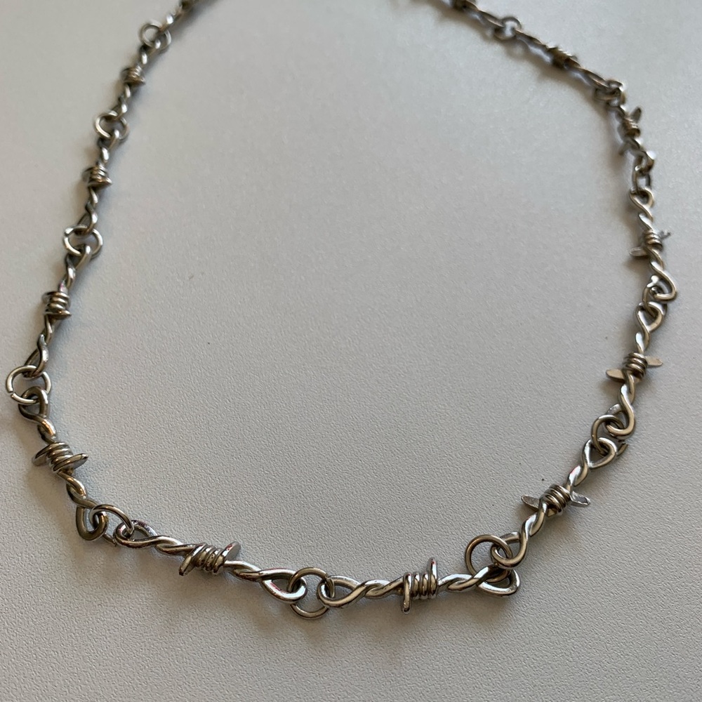 Barbed Wire Chain Necklace View 4